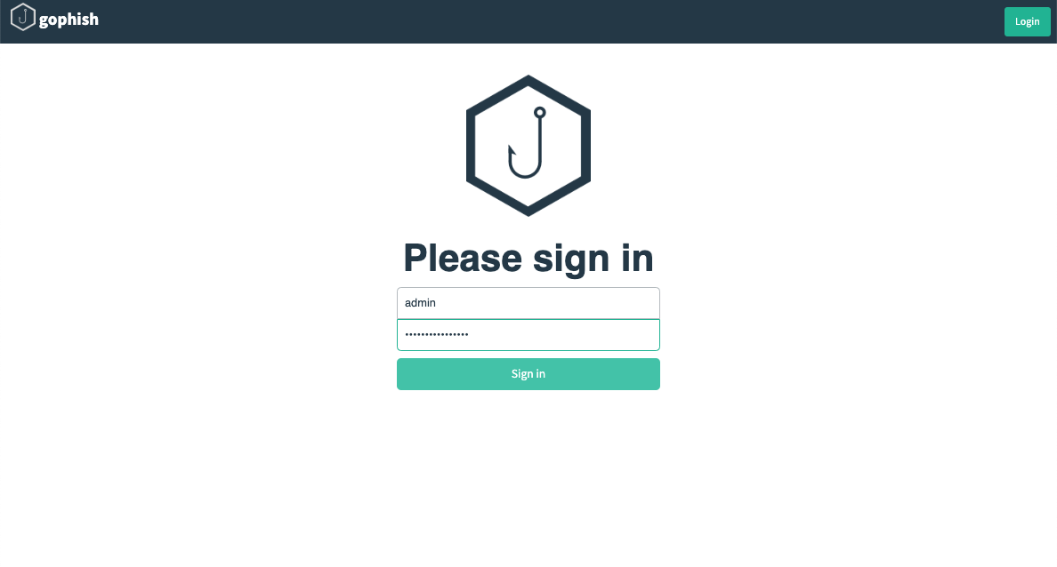 GoPhish signin